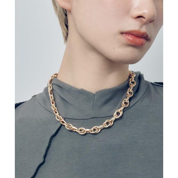 ネックレス ダブル チェーン ボリューム ネックレス レディース