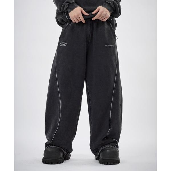 スウェットパンツ ジャージ 「SET-UP着用可能」ドローコードパイピングオーバーサイズ ヘビーウエ...