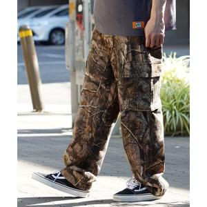 lilful ジーンズ 「26年春夏新作」迷彩柄ミリタリーワイドバギーカーブ