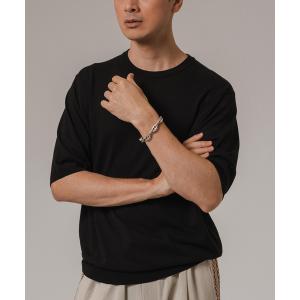 ニット メンズ シルクミックス ニットTシャツ｜zozo