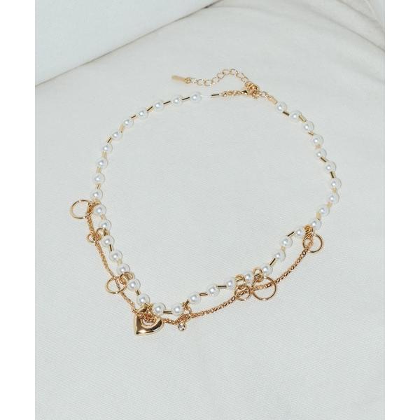 ネックレス マルチ チャーム パール ネックレス レディース