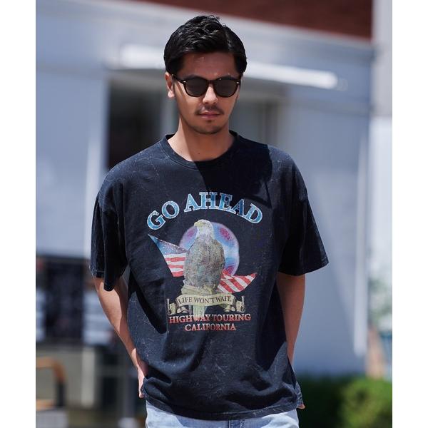 tシャツ 「CavariA/キャバリア」ピグメントバンド半袖Tシャツ メンズ レディース