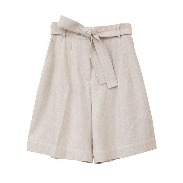 パンツ CLANE/クラネ STITCH BELT HALF PANTS レディース