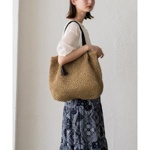 かごバッグ カゴバッグ タッセル付きペーパーかごトート