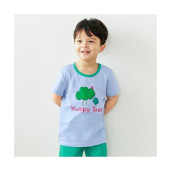パジャマ ハッピーツリーパジャマ キッズ半袖 キッズ 子供 男の子 女の子
