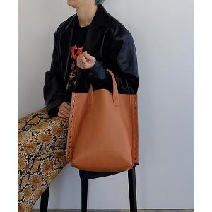 トートバッグ EM:cheek  チークrivet 2way tote  リベットトートバッグ レディース メンズ