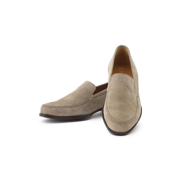 ビジネスシューズ スエード　ヴァンプシューズ　ブラック/ブラウン/グレー メンズ