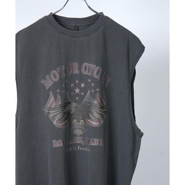 tシャツ 25SS ピグメント加工 ヴィンテージライク アメカジ風 レトロプリントアソート タンクト...