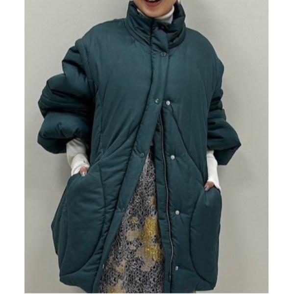 コート アウター 2WAY WAVE STITCH PADDED JACKET レディース