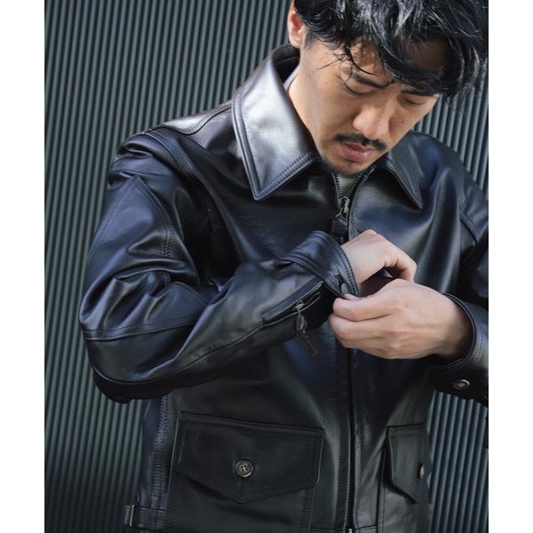 ブルゾン アウター CINQUANTA × BEAMS F / 別注 ホースレザー TYPE G8 ...