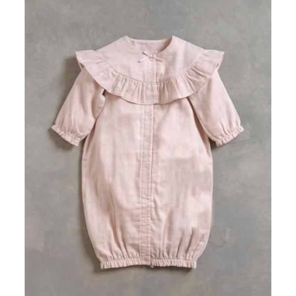 ベビー服 ロンパース 「10mois(ディモワ)」star刺繍フリルWガーゼ　2wayドレス 50-...