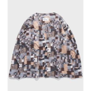 ジャケット ノーカラージャケット メンズ STUDIOUS別注 MOSAIC JACQUARD