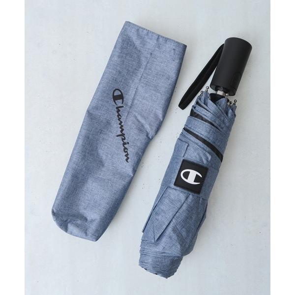 折りたたみ傘 Ｃｈａｍｐｉｏｎ晴雨兼用ブラックCTメランジ自動開閉折傘 メンズ レディース