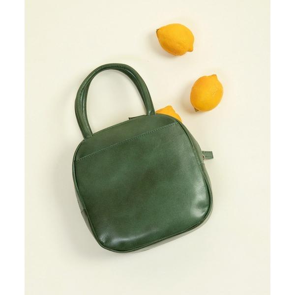 ハンドバッグ ICY LEATHER BOSTON 裏地チェックBAG