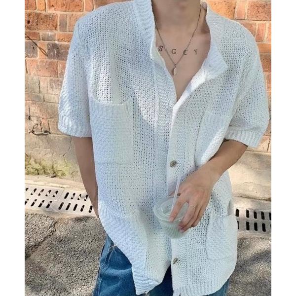 セーター ニット ポケット付きニットカーディガン/トップス メンズ