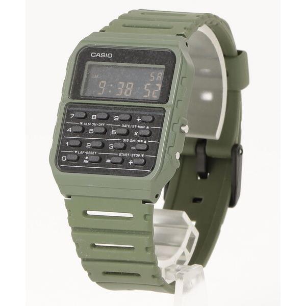 「BEAMS BOY」 デジタル腕時計 ONE SIZE オリーブ レディース