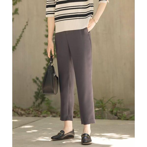 パンツ 「セットアップ対応・洗える」RELAXIONツイル テーパード パンツ レディース