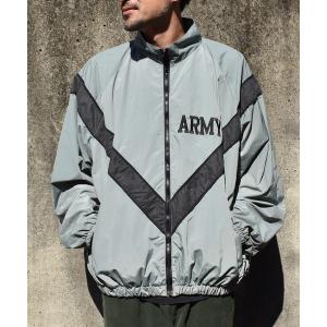 ジャケット ブルゾン メンズ 「ヴィンテージ古着」US ARMY ミリタリー フルジップジャケット トレーニングジャケット