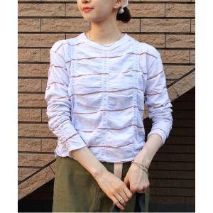 tシャツ MEYAME/メヤメ　タック ジャガード プルオーバー　TUCKED JACQUARD PULLOVER レディース