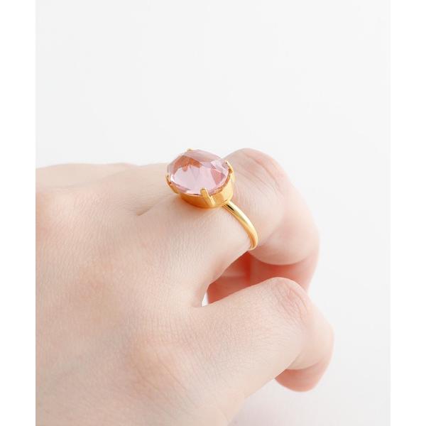 指輪 リング JewCas Pallette ガラスストーン楕円リング「JC4700」pink レデ...