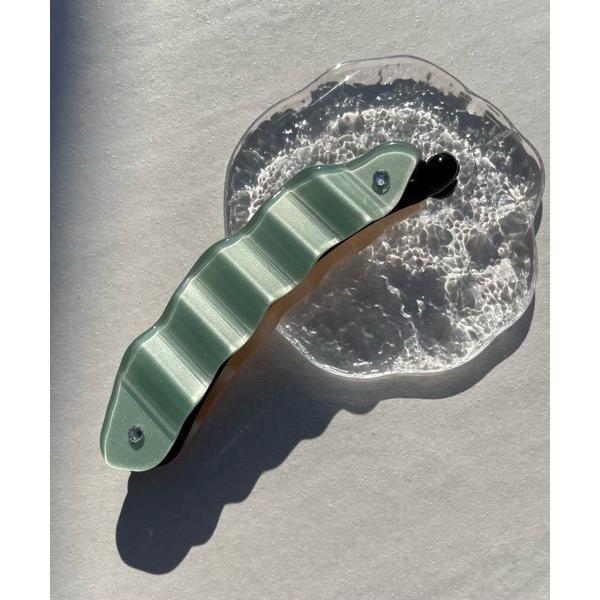 ヘアクリップ 「Kukulu TOKYO」クラフト ウェーブ バナナクリップ