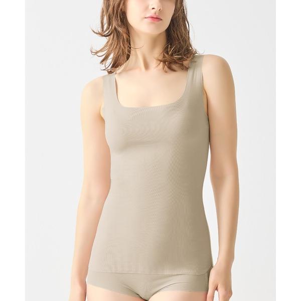 インナーシャツ 肌着 KIREILABO/キレイラボ ブラタンクトップ ラウンドネック 接触冷感でひ...