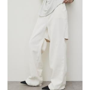 チノパン バックスリットツイルパンツ レディース