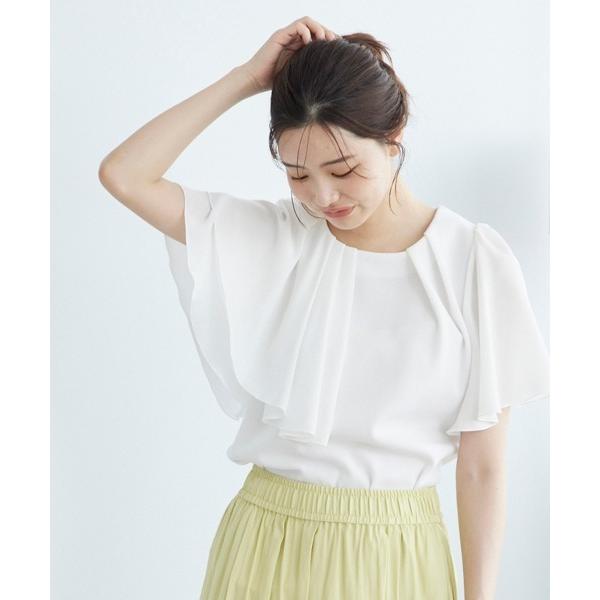 tシャツ アシメラッフルカットソー レディース