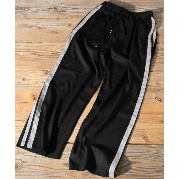 スラックス リネンライク ポリ サイドラインパンツ レディース メンズ メンズ レディース