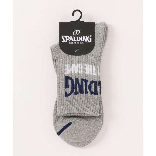 靴下 「SPALDING」Q. 底P アメリブロゴ / スポルディング クォーター丈ソックス メンズ