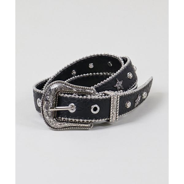 ベルト 合皮ウエスタンベルト/星柄/スター レディース メンズ