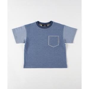 tシャツ デニム調ジャージー ポケット付きTシャ...の商品画像