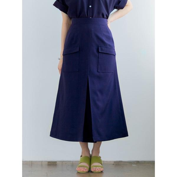 スカート ダブルポケットAラインスカート「低身長・小柄女性」