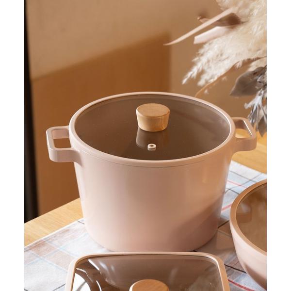 鍋 FIKAピーチピンクディープキャセロール22cm（深鍋）