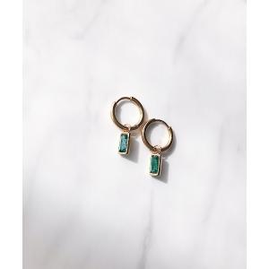 ピアス 2WAYスクエアビジューフープピアス レ...の商品画像