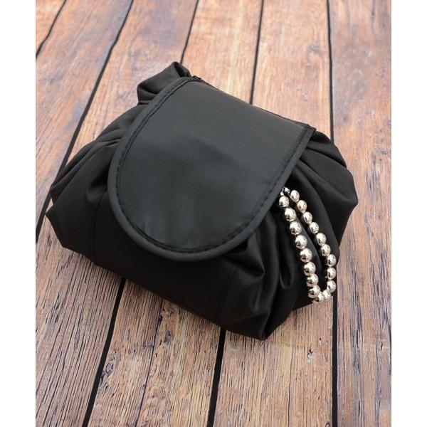 ポーチ 「float」「大容量」 シルバーチェーン 巾着型 旅行 コスメ収納 バニティポーチ レディ...