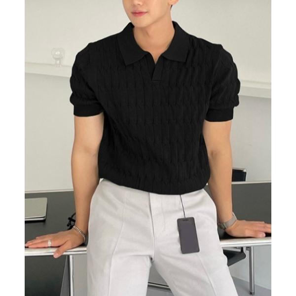 ポロシャツ ケーブルニットポロ メンズ レディース