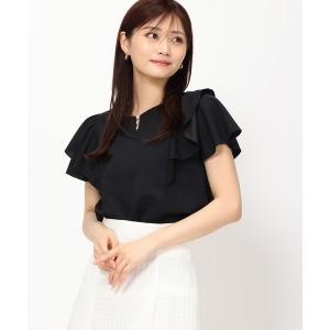 ブラウス シャツ 2024春夏新作フレア袖パールカットブラウス/MM428102 レディース