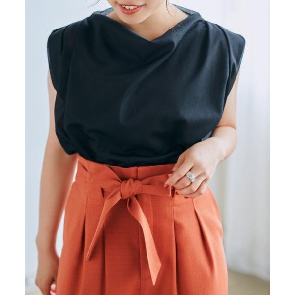 tシャツ シアードレープカットソー「低身長・小柄女性」 レディース