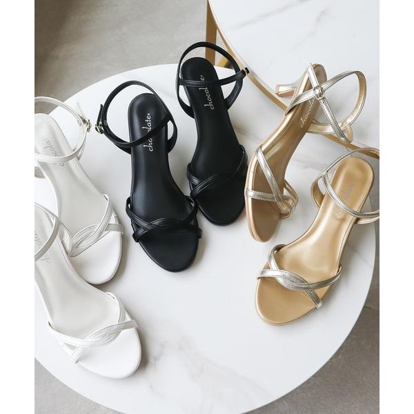 サンダル ストラップヒールサンダル「日本製」 レディース