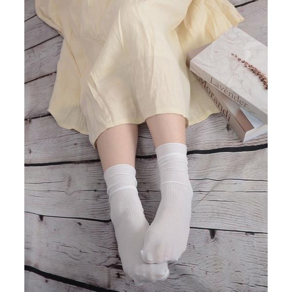 靴下 「float」「推し活/推しカラー/メンカラ」くしゅくしゅ 単色リブ クルー丈ソックス「25色...