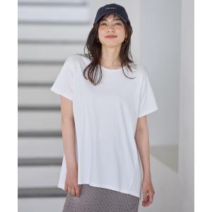 tシャツ 「汗ジミ防止加工」シルケットスムースバックギャザーチュニック レディース