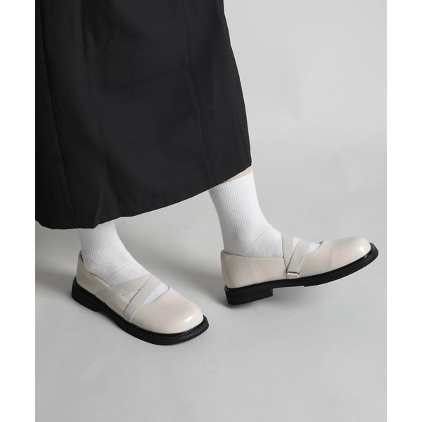 シューズ 「shoes365」ダブルゴムバンドメリージェーンシューズ レディース