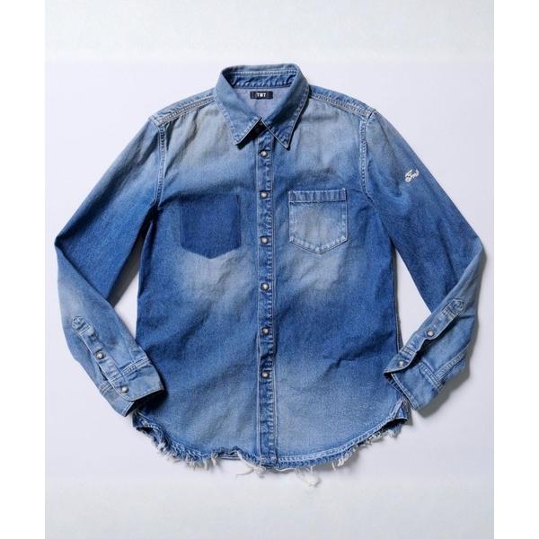 シャツ 10oz DENIM SHIRTS（GRUNGE） メンズ