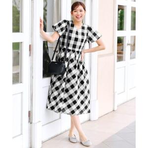 Tiaclasse ワンピース 大柄ギンガムチェックワンピース : ZOZOTOWN