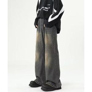 MASONPRINCE ワイドパンツ ジーンズ ルーズフィット レトロブルー
