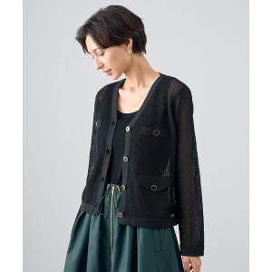ANAYI（アナイ） カーディガン ラメリブVネックカーディガン