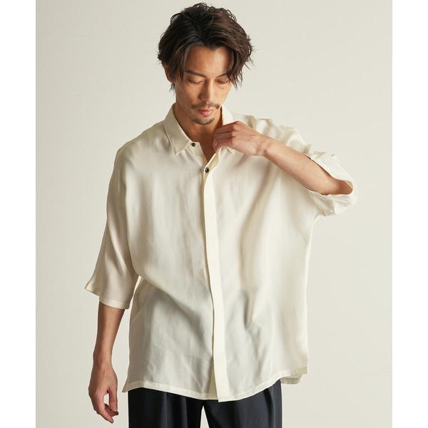 シャツ 「Custom Culture」キュプラTWILL ドルマン ショートスリーブ シャツ メン...