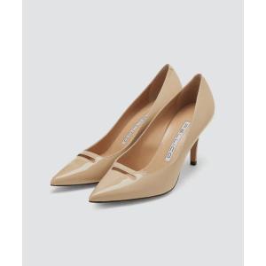 パンプス レディース ANIMA アネッリ エナメル パンプス 8.0cm BEIGE｜zozo