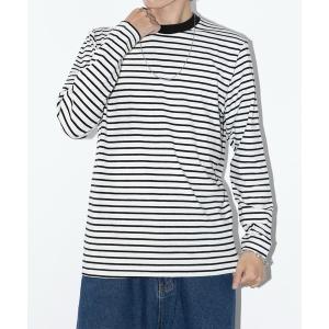 tシャツ 1枚で旬コーデが完成する「SETUP7」長袖 ボーダーオーバーサイズロングスリーブTシャツ ロンT SCCH364 / ユニセックス 韓国ファッション カジュ…